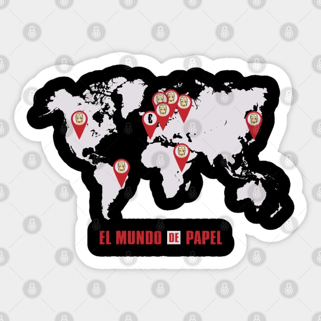 El mundo de Papel Sticker by DarkChoocoolat